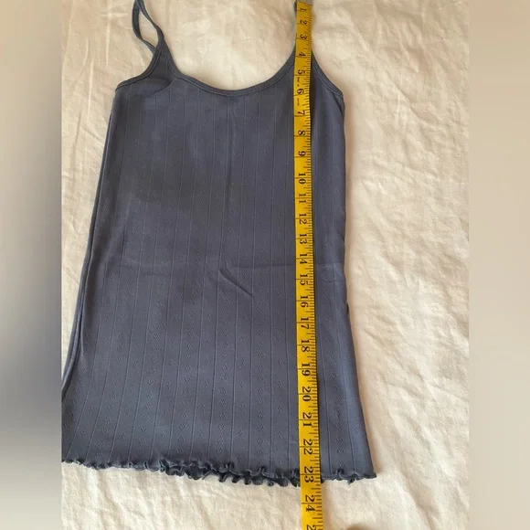 Skall Studio edie pointelle organic cotton cami tank top xs blue - Picture 6 of 8